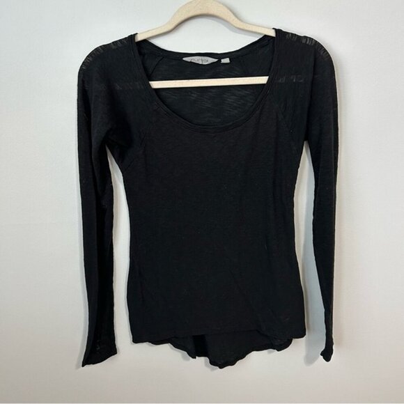 Athleta Tops - Athleta Black Crewneck Long Sleeve Athletic T-Shirt Top Women’s Size XXS